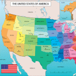 USA map - Key History Modern America
